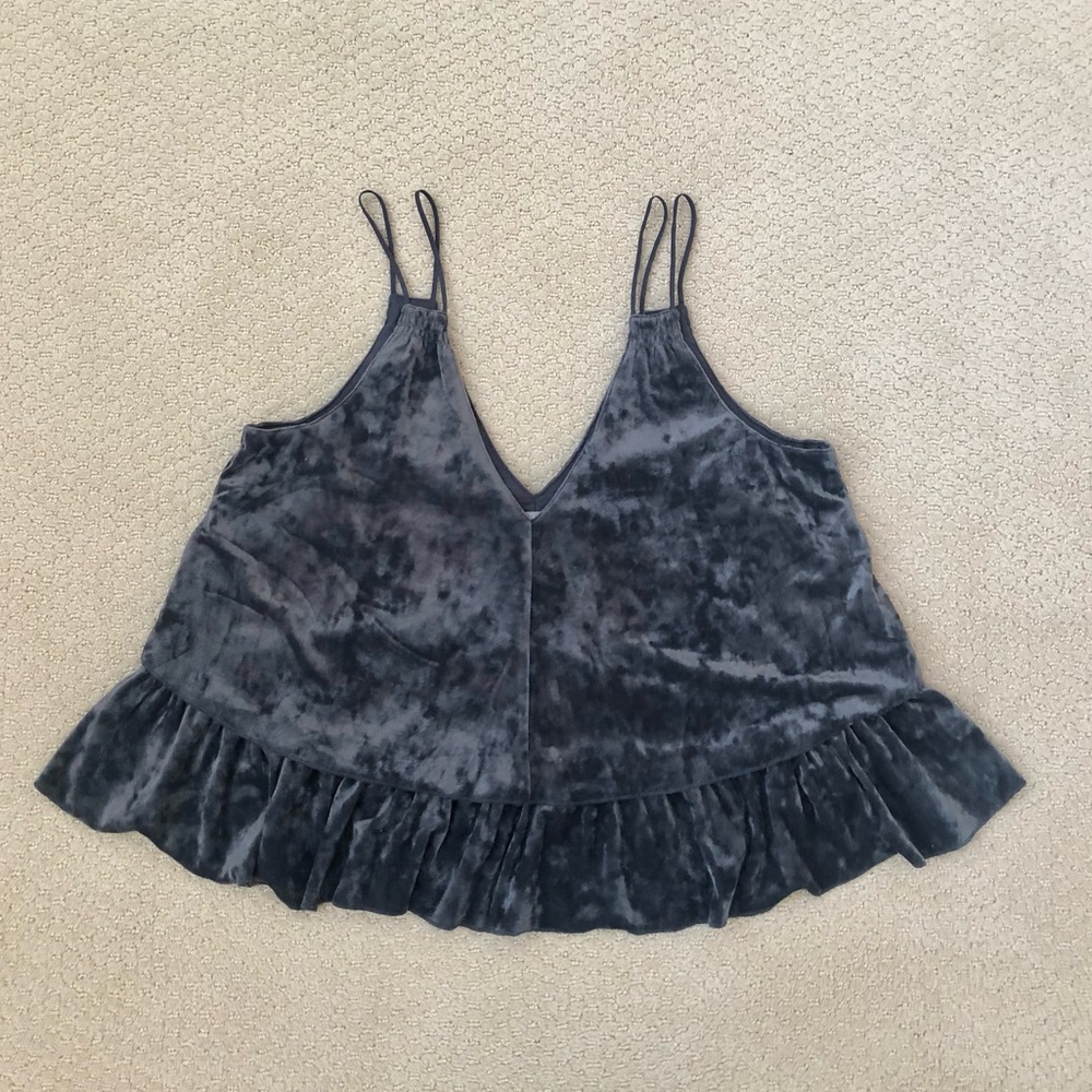 LIKE NEW Aerie Crushed Velvet Top - Picture 3 of 5